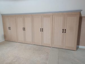 Tailored wardrobes & interiors, ready for spraying.